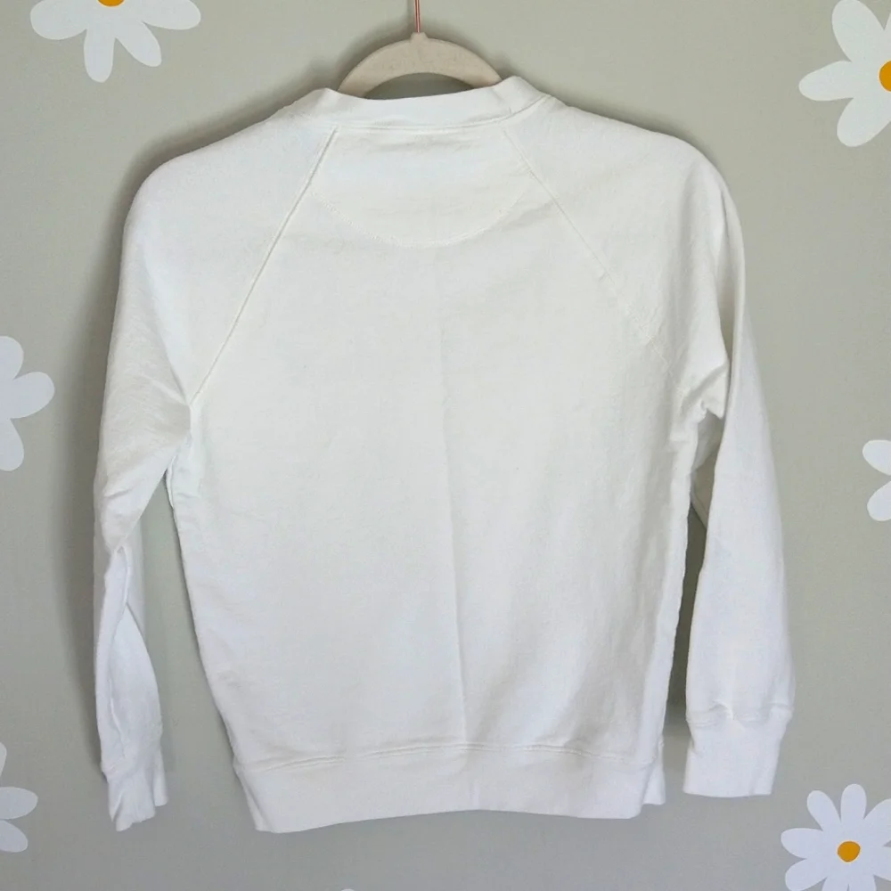 J. Crew x Prinkshop "Power Woman" White Sweatshirt Top - Picture 4 of 6